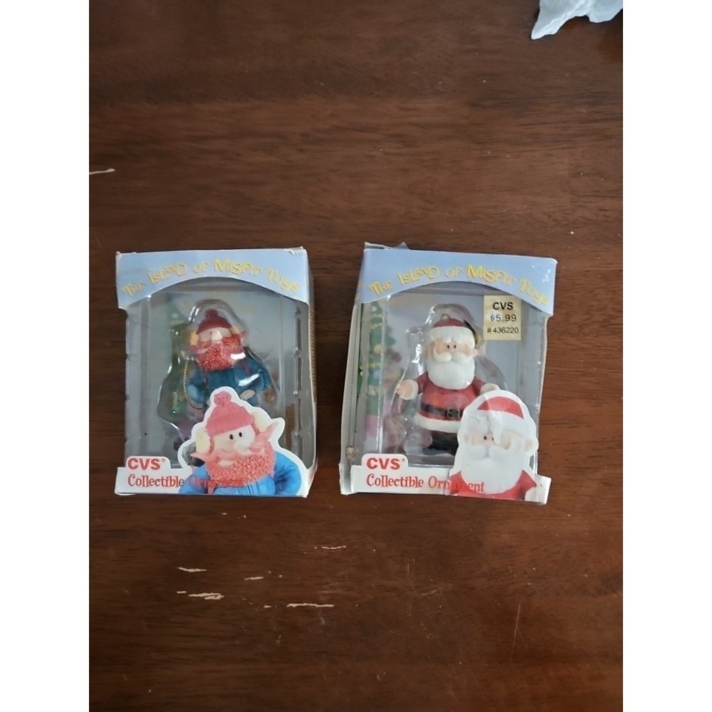 The Island Of Misfit Toys CVS Santa & Yukon Cornelius 1999 Rare Ornaments - Picture 2 of 15